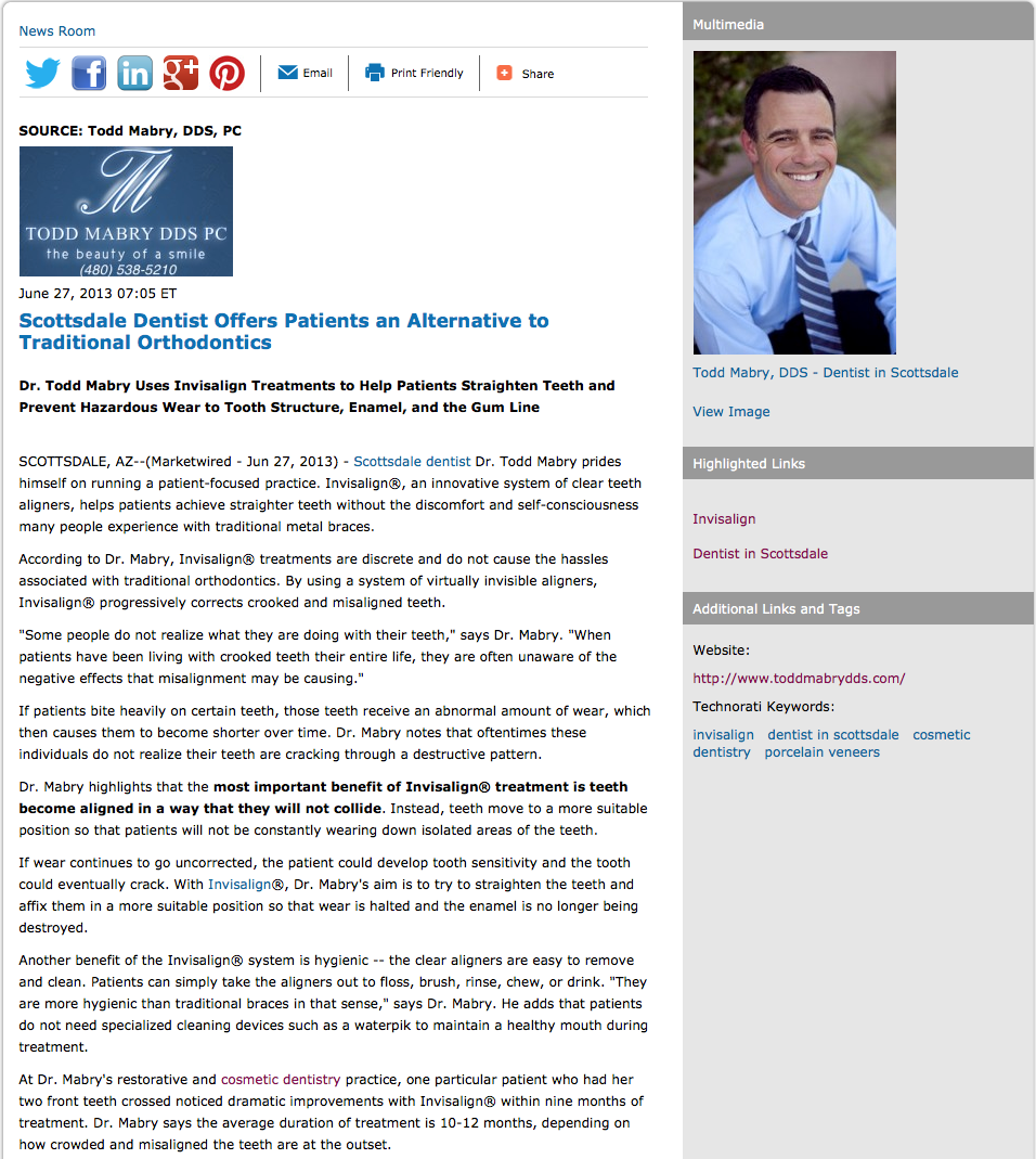 invisalign, dentist in scottsdale, cosmetic dentistry, porcelain veneers