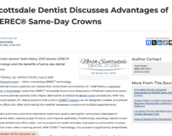 Scottsdale cosmetic dentist details the benefits of CEREC® same-day crown restorations.