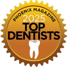 Phoenix Magazine Top Dentists of 2025 badge